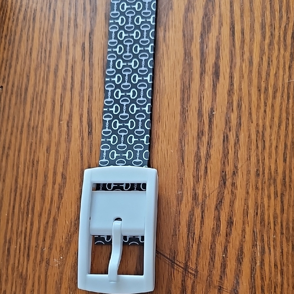 Stylish Black and Gray Youth Equestrian Belt